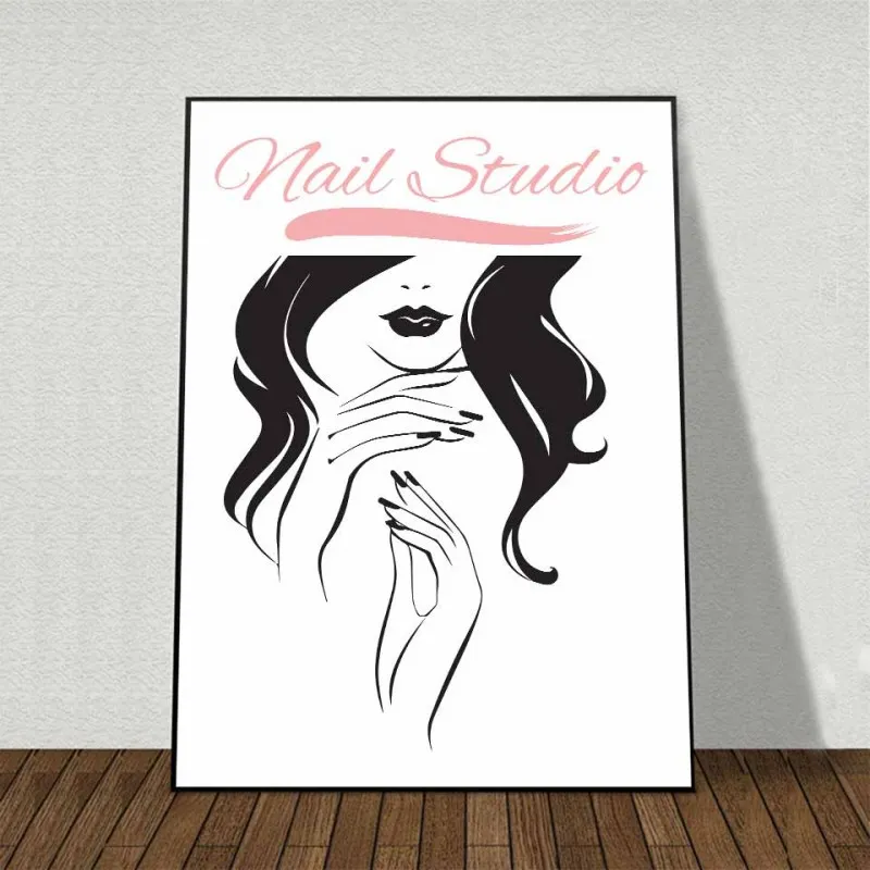 Tranh canvas 6 bức chủ đề về móng tay nail salon