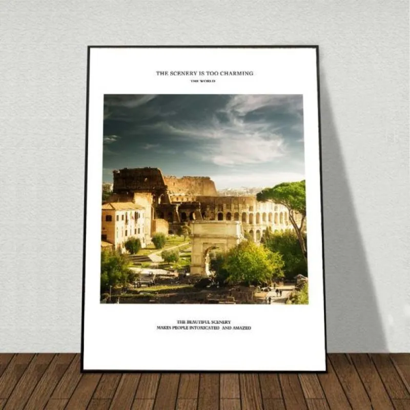 Tranh công trình kiến trúc nổi tiếng trên thề giới đấu trường La Mã