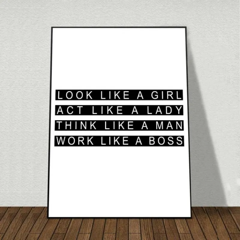 Tranh canvas Scandinavian chân dung cô gái, nai và hoa kết hợp chữ