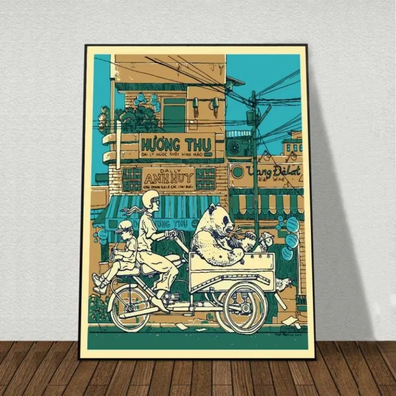 Tranh canvas phong cảnh cuộc sống và con người Việt Nam