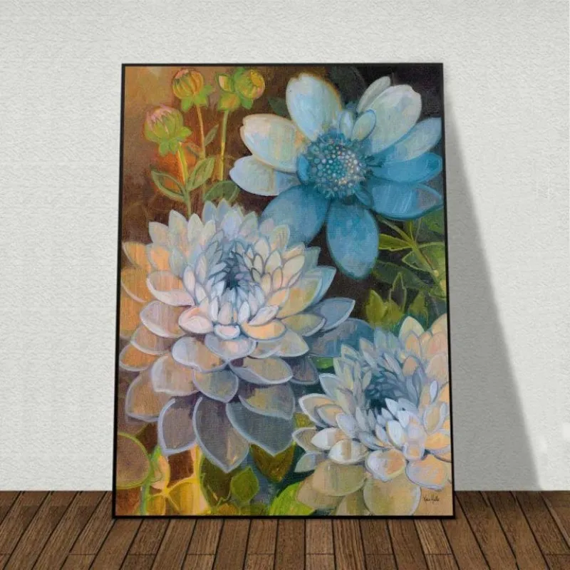 Tranh hoa thanh cúc theo phong cách Retro