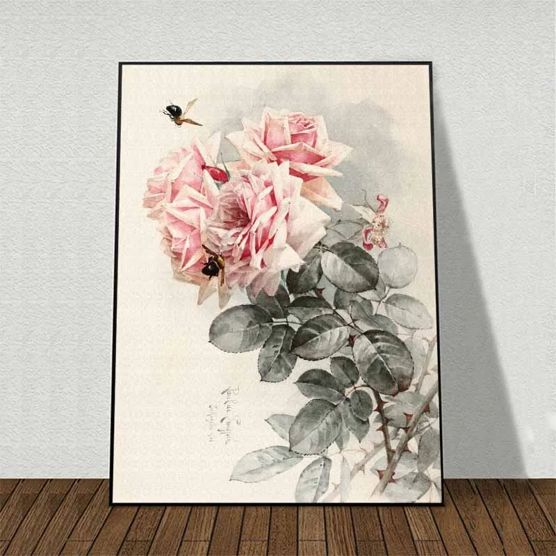 Tranh hoa hồng và hoa hồng vàng