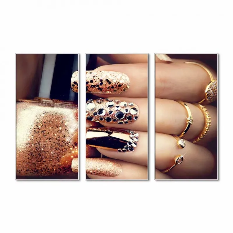 Tranh canvas 6 bức chủ đề về móng tay nail salon