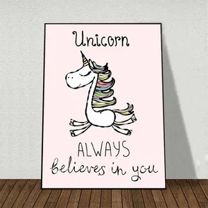 Tranh cô gái váy hồng, xe vespa, chim hồng hạc  và con kỳ lân Unicorn