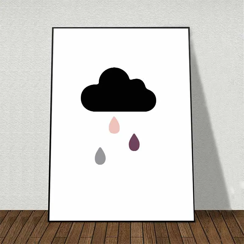 Tranh Scandinavian gấu Bắc cực và thỏ dễ thương