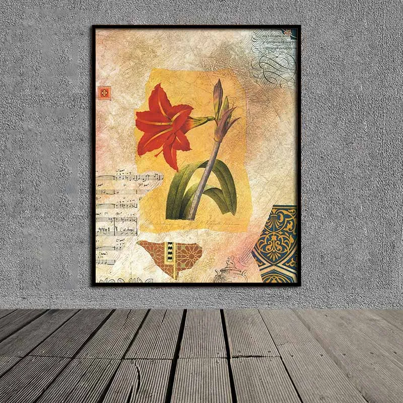 Tranh hoa cẩm tú cầu, hoa Lay ơn