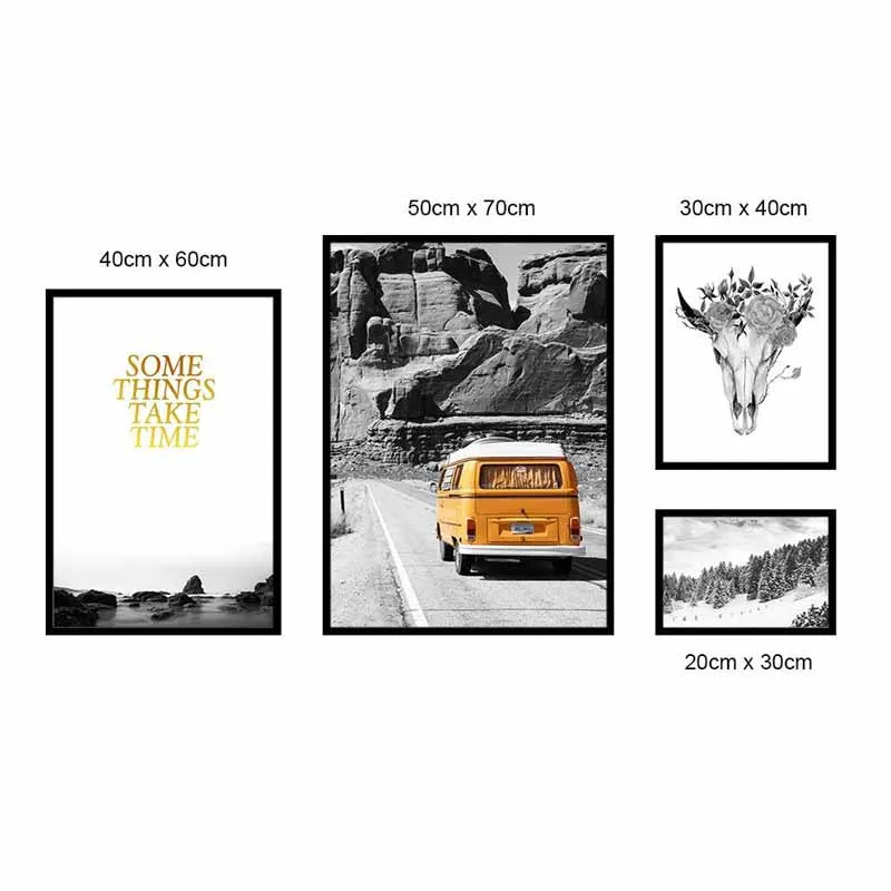 Tranh Scandinavian phong cảnh rừng núi