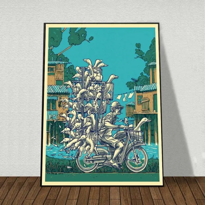 Tranh canvas phong cảnh cuộc sống và con người Việt Nam