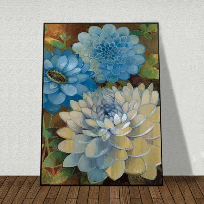 Tranh hoa thanh cúc theo phong cách Retro