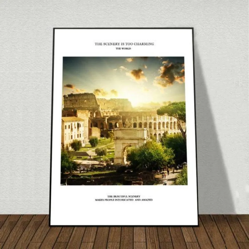 Tranh công trình kiến trúc nổi tiếng trên thề giới đấu trường La Mã