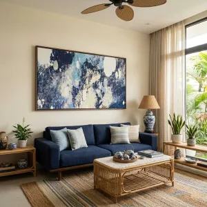 Dấu Ấn Xanh Trừu Tượng