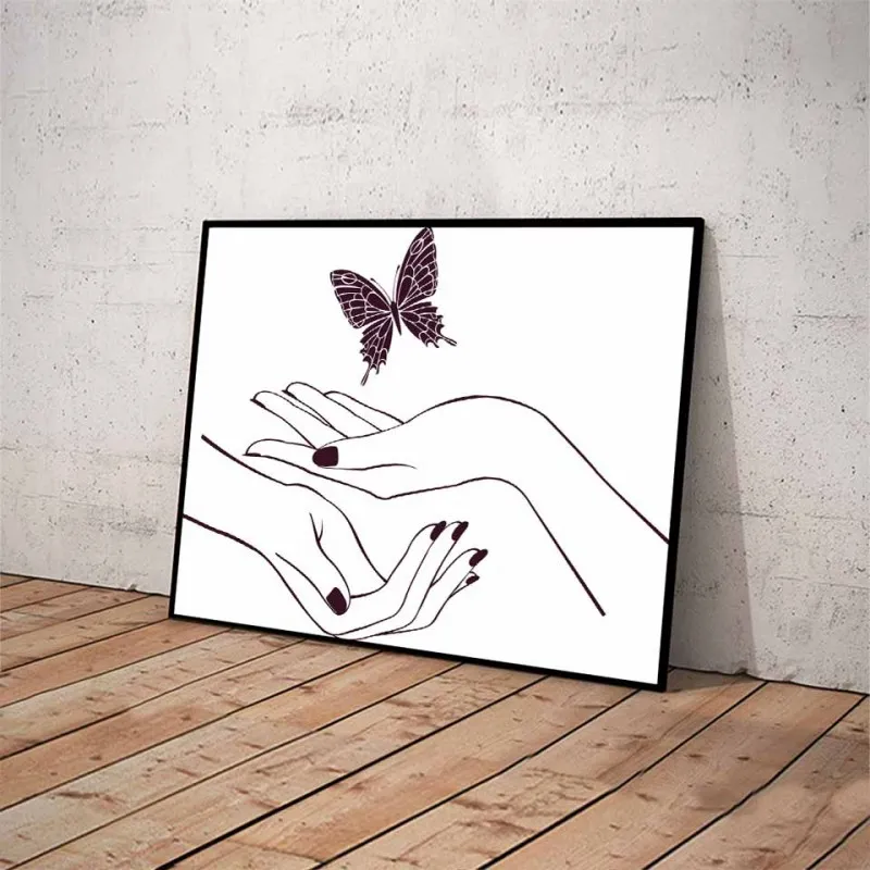 Tranh canvas 6 bức chủ đề về móng tay nail salon