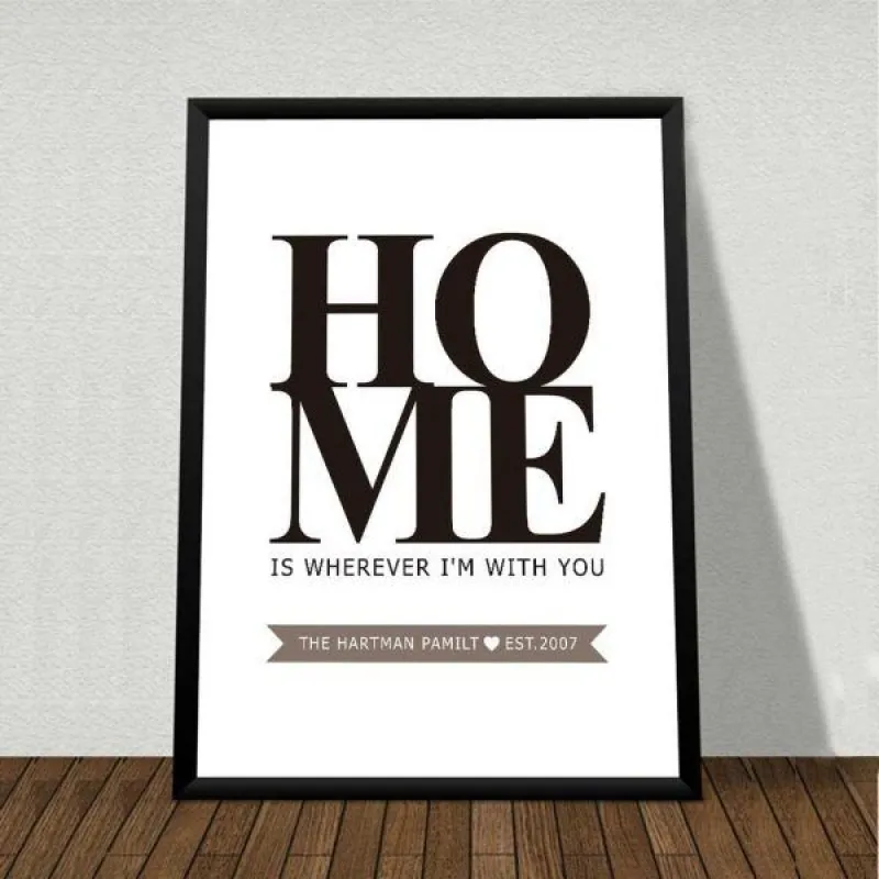 Tranh canvas Scandinavian hươu nai kết hợp chữ