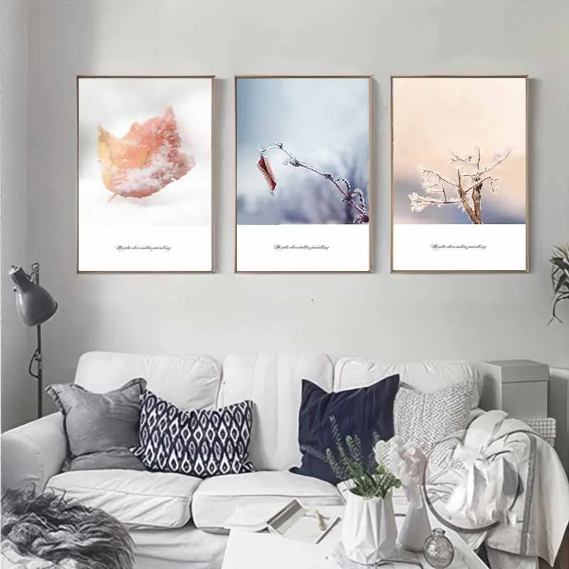 Ba bức tranh treo tường với chủ đề mùa đông