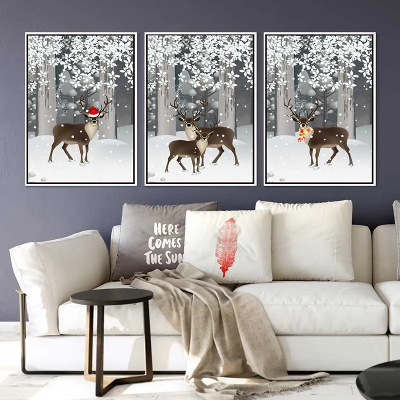 Mùa đông an lành với đàn hươu nai