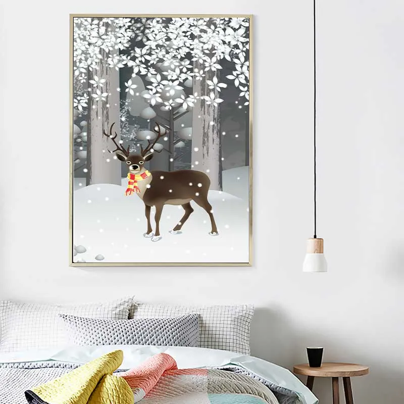 Mùa đông an lành với đàn hươu nai