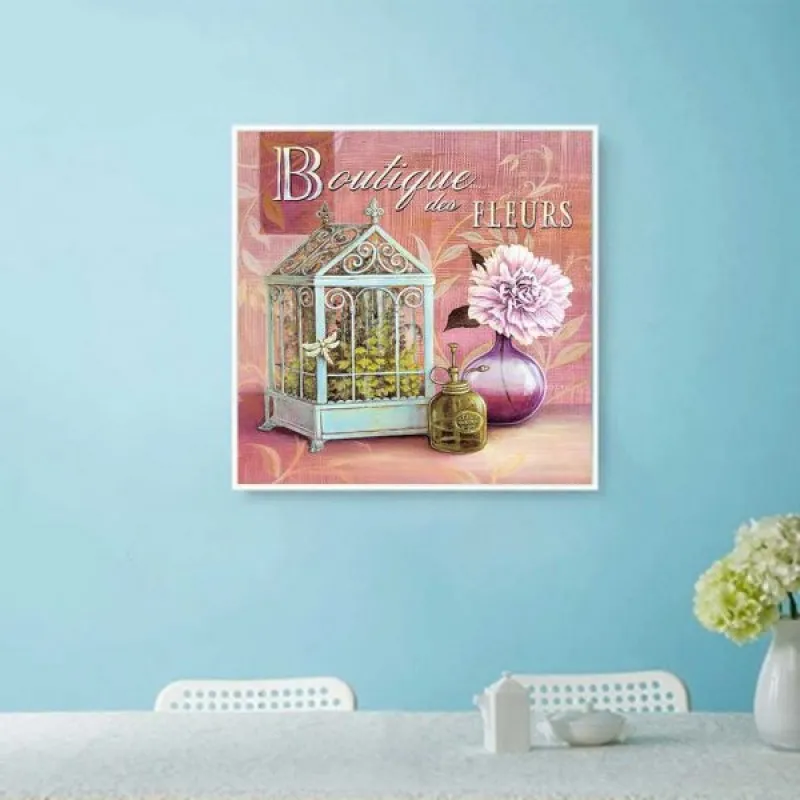 Tranh tĩnh vật chậu hoa phong lan