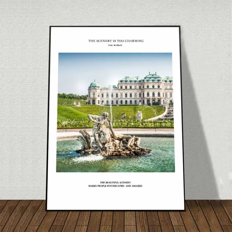 6 tấm tranh canvas đài phun nước của những công trình kiến trúc nổi tiếng trên thế giới