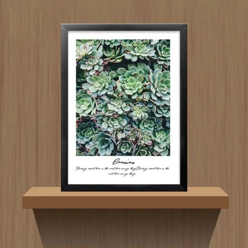 Tranh các loại sen đá kết hợp chữ