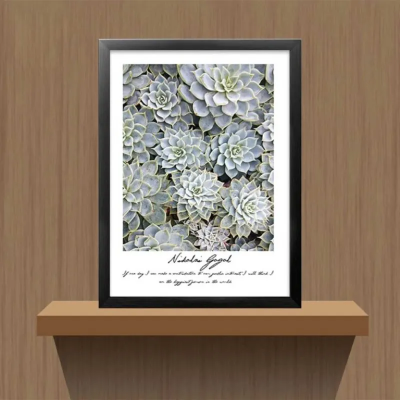 Tranh các loại sen đá kết hợp chữ