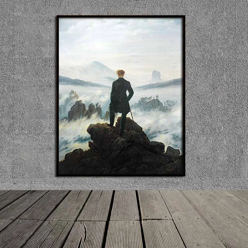 Tranh phong cảnh Kẻ lãng du trên biển sương mù