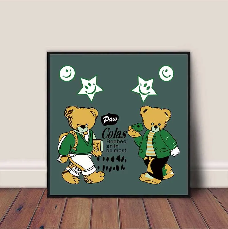 Tranh các loài vật ngộ nghĩnh treo phòng trẻ em