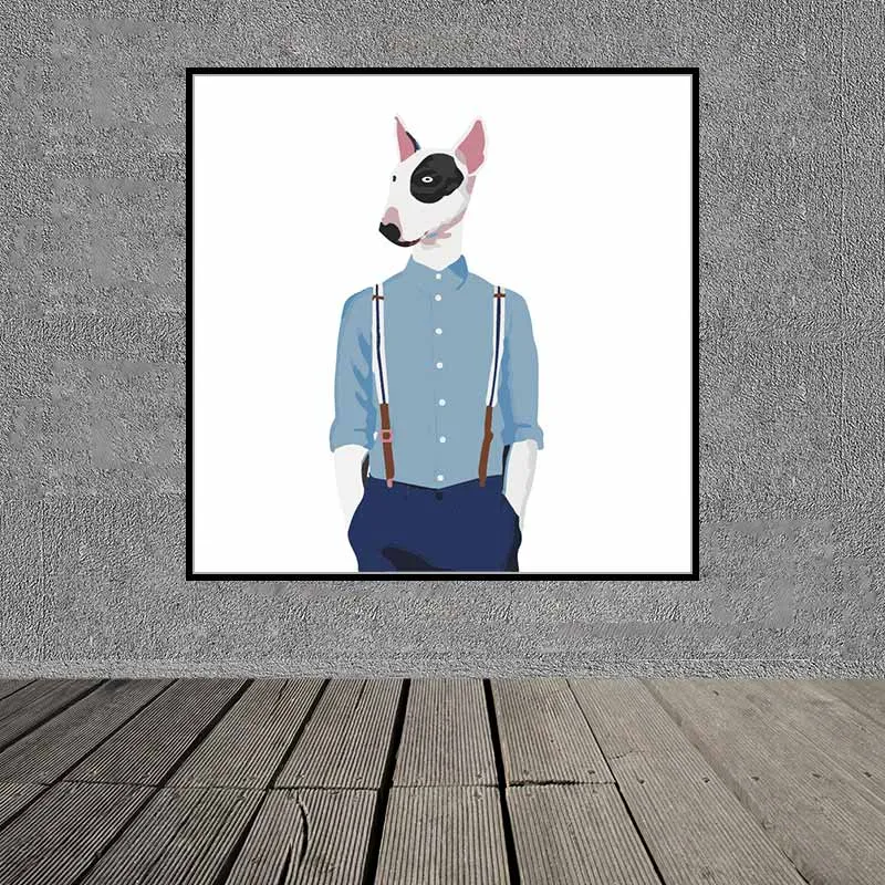 Tranh thời trang động vật chó mèo hài hước