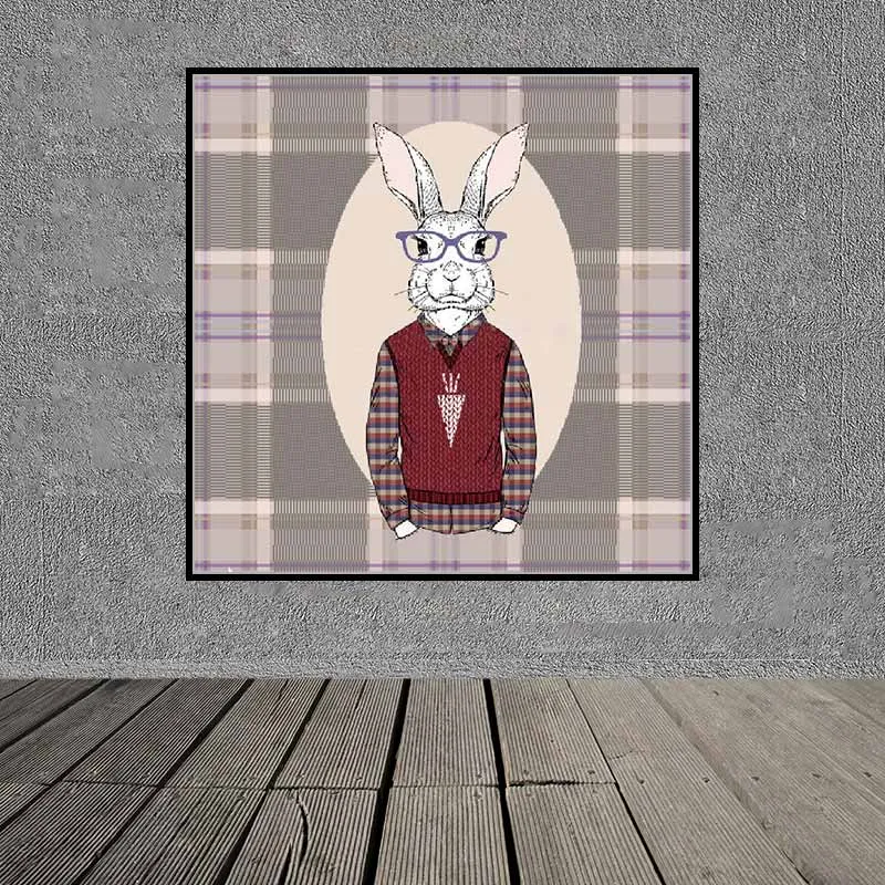 Tranh thời trang động vật chó mèo hài hước