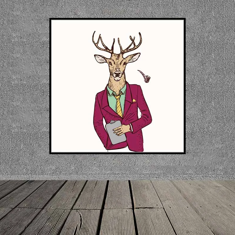 Tranh thời trang động vật chó mèo hài hước