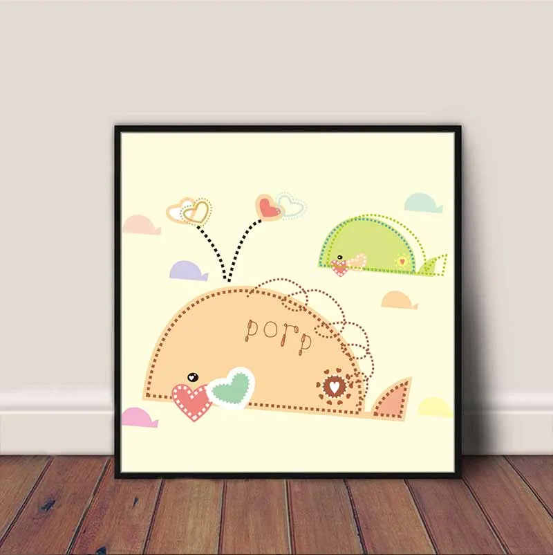 Tranh các loài vật ngộ nghĩnh treo phòng trẻ em