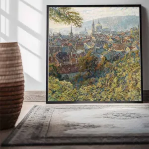 Tranh Canvas Phong Cảnh: "Mùa Thu Prague Từ Trên Cao"