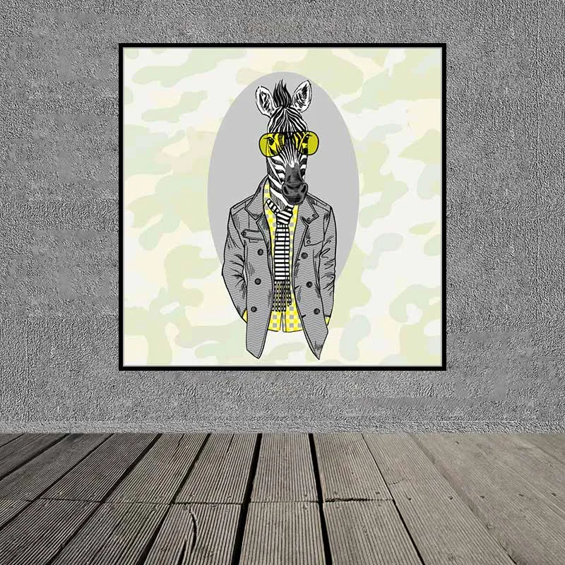 Tranh thời trang động vật chó mèo hài hước