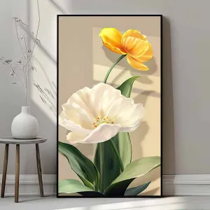 Tranh Canvas Nghệ Thuật - Nắng Ban Mai Trên Cánh Hoa Tulip