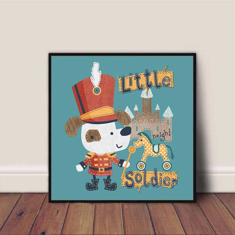 Tranh các loài vật ngộ nghĩnh treo phòng trẻ em