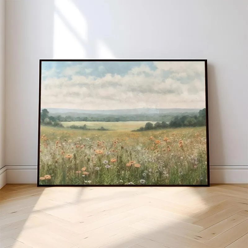 Tranh phong cảnh cánh đồng hoa