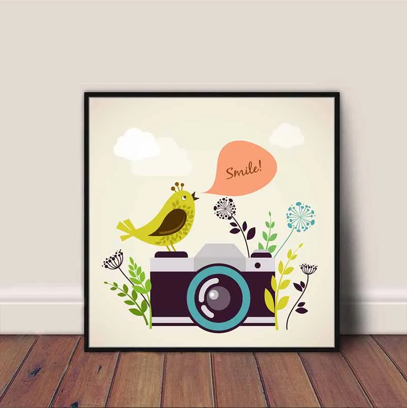 Tranh các loài vật ngộ nghĩnh treo phòng trẻ em