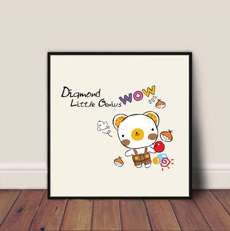 Tranh các loài vật ngộ nghĩnh treo phòng trẻ em