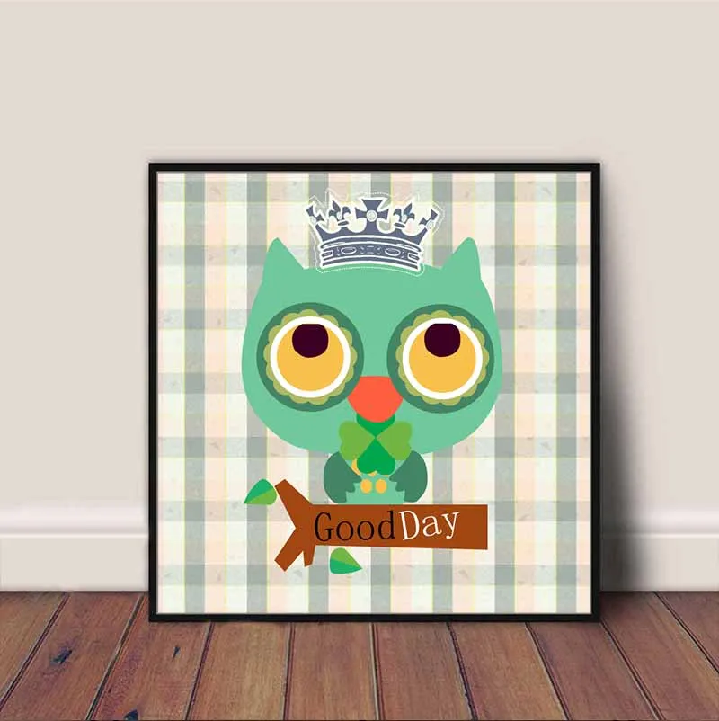 Tranh các loài vật ngộ nghĩnh treo phòng trẻ em