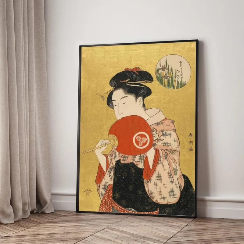 Người Đẹp Quán Trà Ohisa Cầm Quạt Tròn - Teahouse Beauty Ohisa