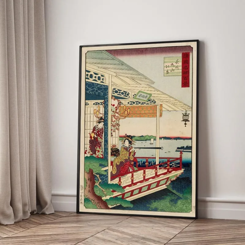 Tranh Canvas Nghệ Thuật Ukiyo-e: Vọng Cảnh Maruyama, Nagasaki