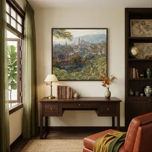 Tranh Canvas Phong Cảnh: "Mùa Thu Prague Từ Trên Cao"