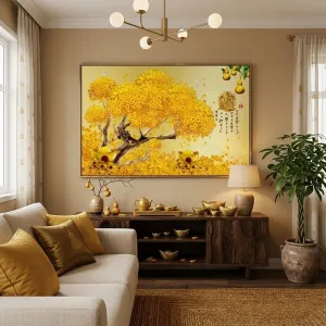 Tranh Canvas Phong Thủy- Cây Kim Tiền Tài Lộc