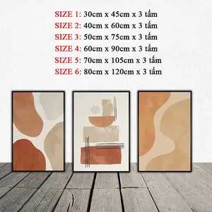 Tranh Canvas Trừu Tượng: Tone Màu Đất