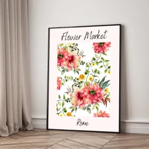 Bộ Tranh Canvas European Flower Market - Bản Giao Hưởng Sắc Hoa Nơi Trời Âu