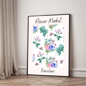 Bộ Tranh Canvas European Flower Market - Bản Giao Hưởng Sắc Hoa Nơi Trời Âu