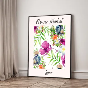 Bộ Tranh Canvas European Flower Market - Bản Giao Hưởng Sắc Hoa Nơi Trời Âu