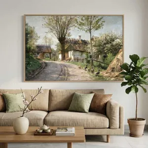 Tranh In Canvas: Phong Cảnh Đồng Quê Mùa Xuân Thanh Bình