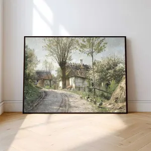 Tranh In Canvas: Phong Cảnh Đồng Quê Mùa Xuân Thanh Bình