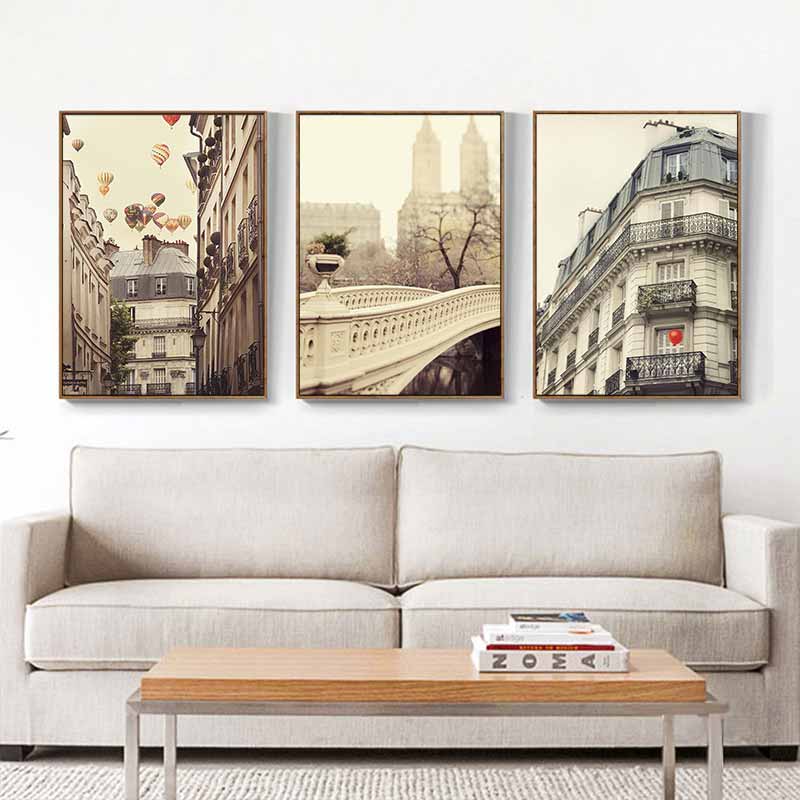 Tranh phong cảnh thành phố Paris, cầu Bow Bridge New York