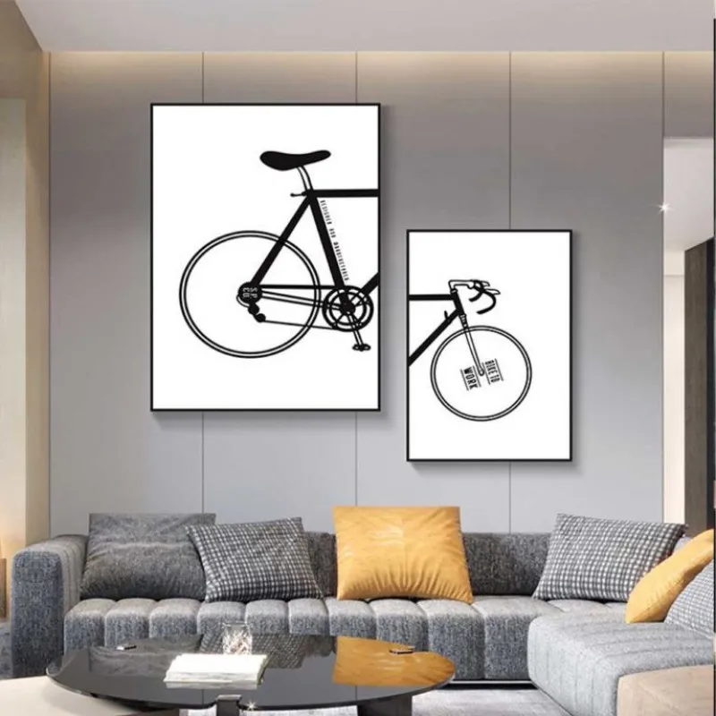 Tranh Scandinavian xe đạp